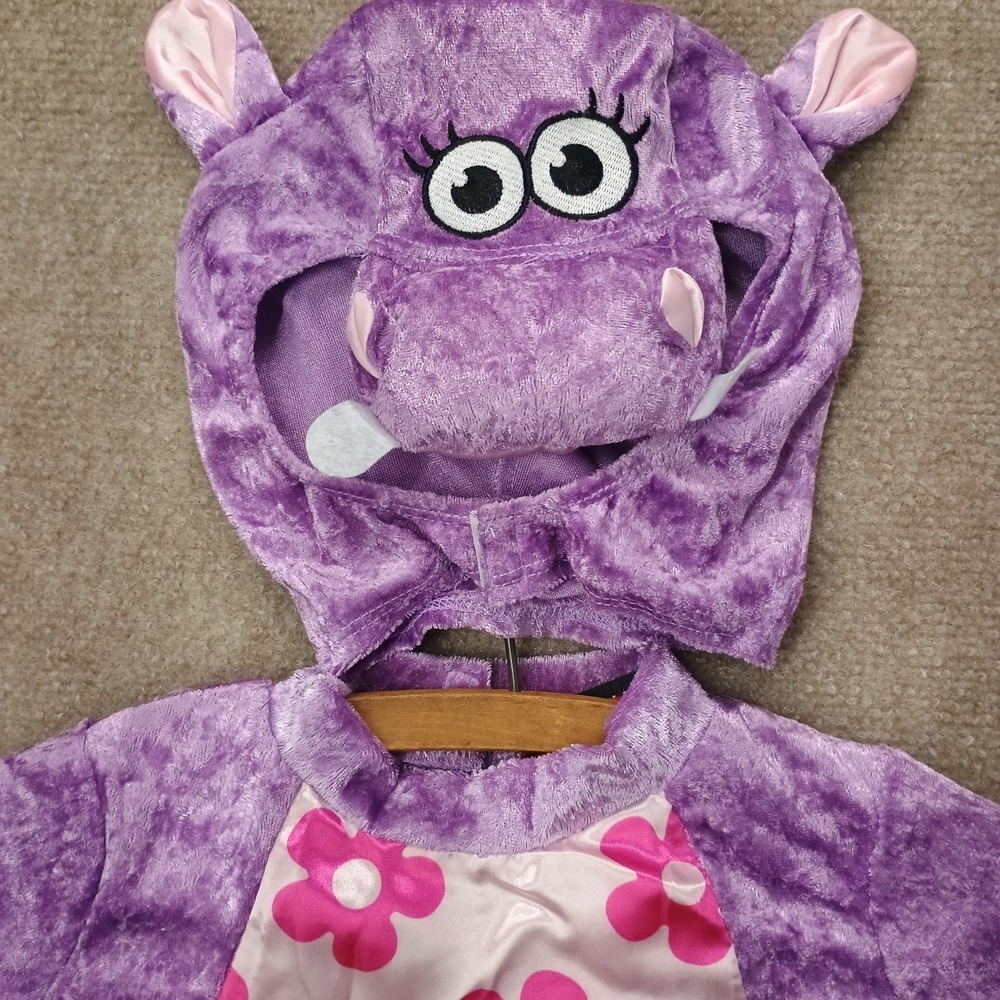 InCharacter Huggable Hippo Kids Costume - Purple and Pink - Picture 3 of 11